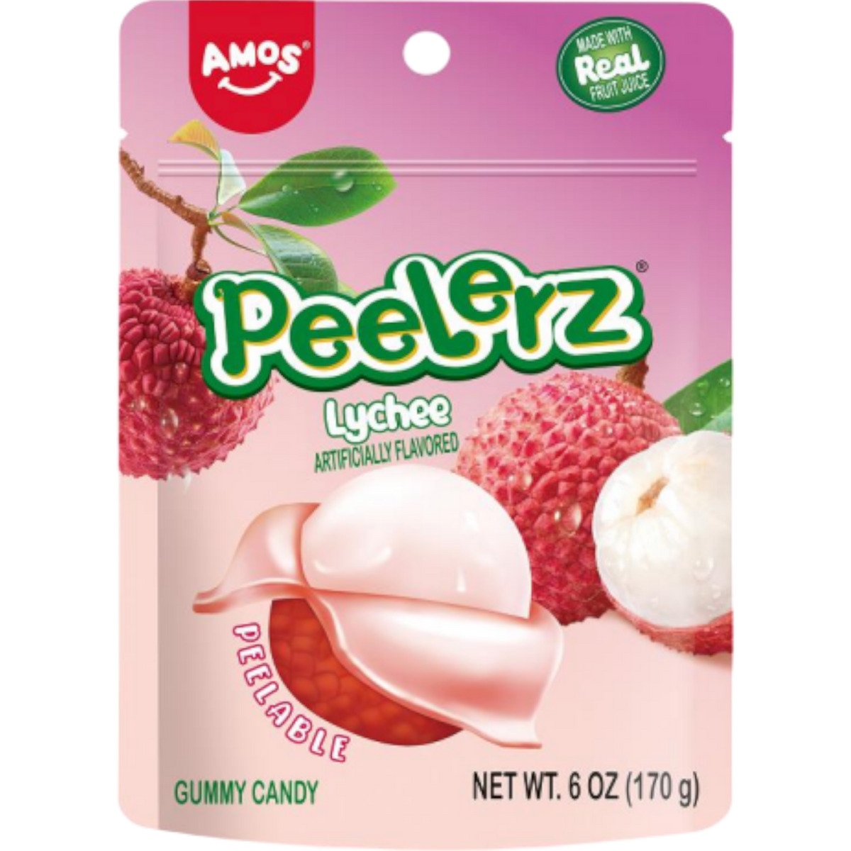 Amos Peelerz Lychee: TikTok Viral Trend Gummy Candy - Real Fruit Amos Peelerz Lychee: TikTok Viral Trend Gummy Candy - Real Fruit
