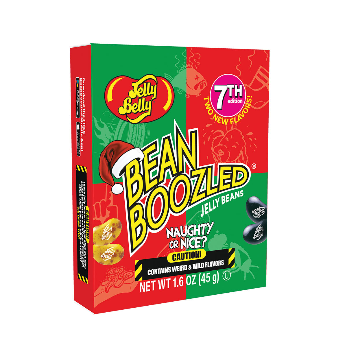 Box of Jelly Belly Bean Boozled jelly beans with colorful design and text