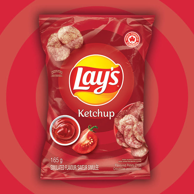 Lay's Ketchup Potato Chips, 40g (Canada)