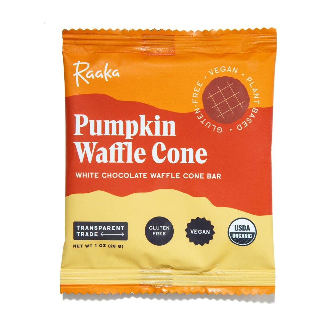 Raaka - Pumpkin White Chocolate Waffle Cone Bar (1oz) - Candycopia