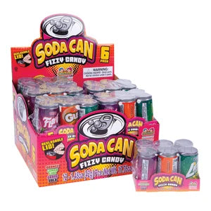 6-Pack Soda Can Fizzy Candy