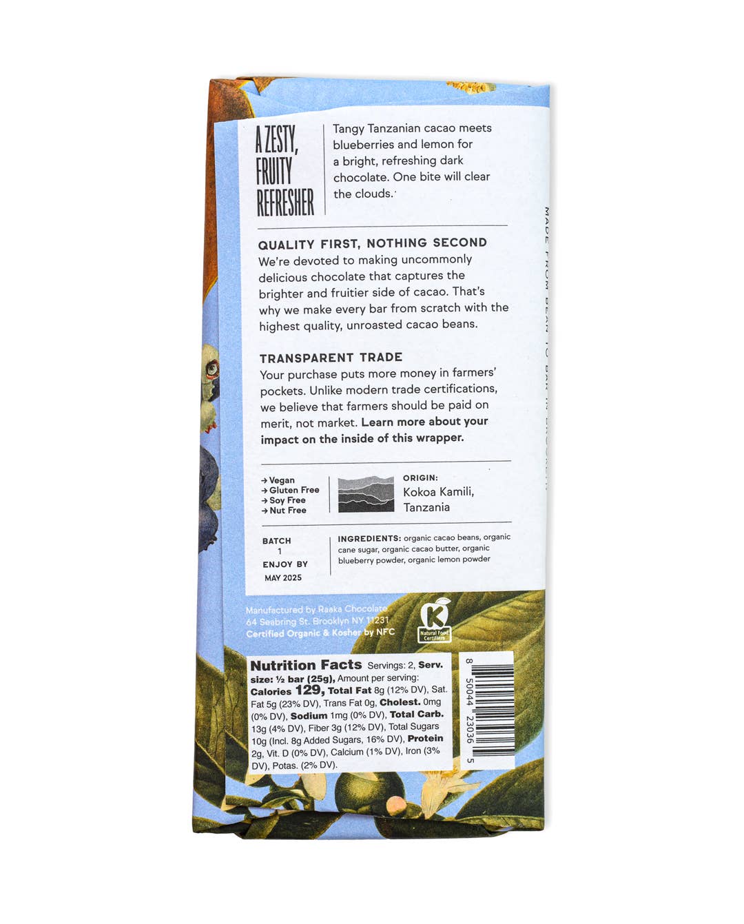 Raaka Blueberry Lemon Bar - Limited Batch - Candycopia