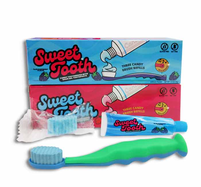 Sweet Tooth Candy Toothbrush with Sour Gel Toothpaste Candycopia