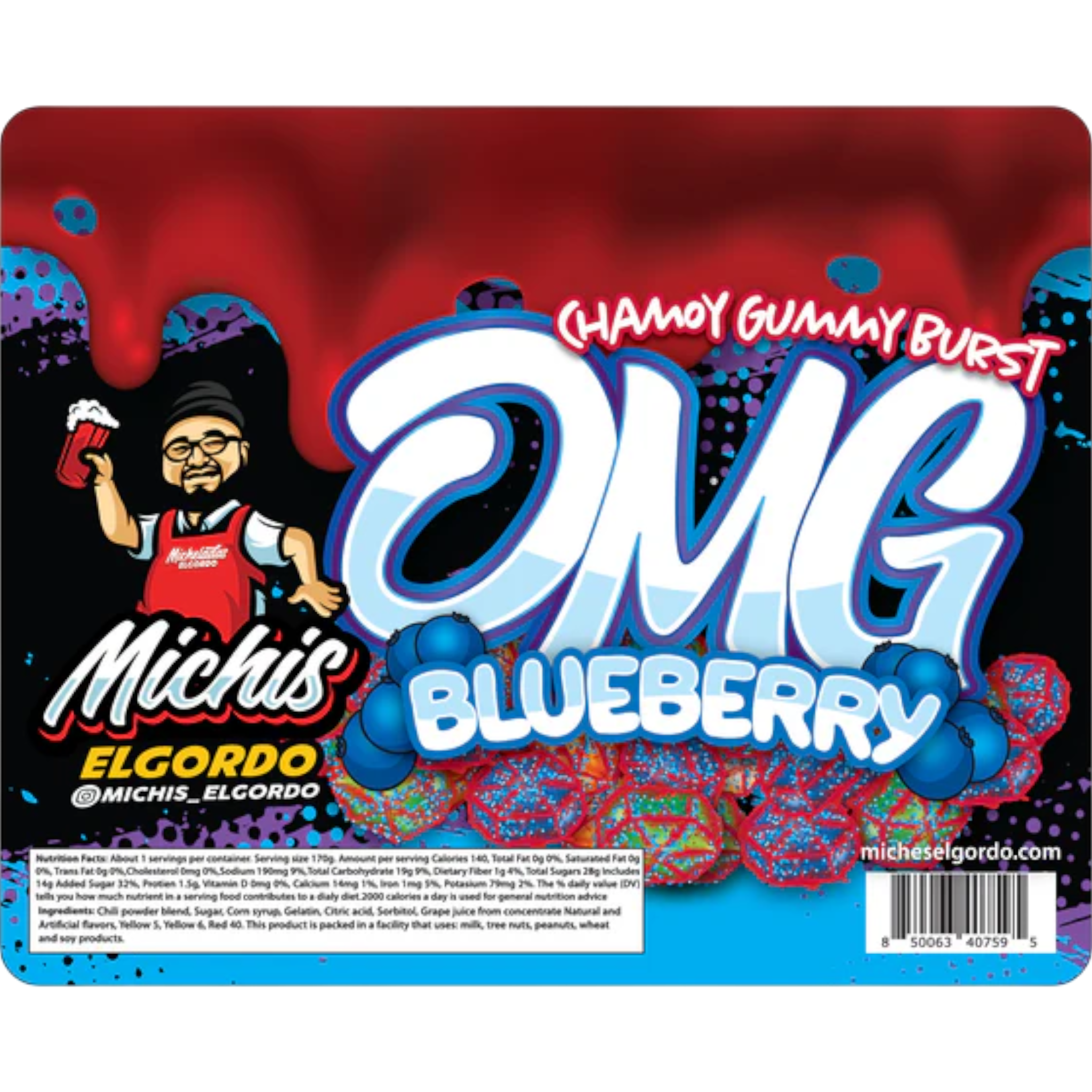 Micheladas El Gordo OMG Blueberry