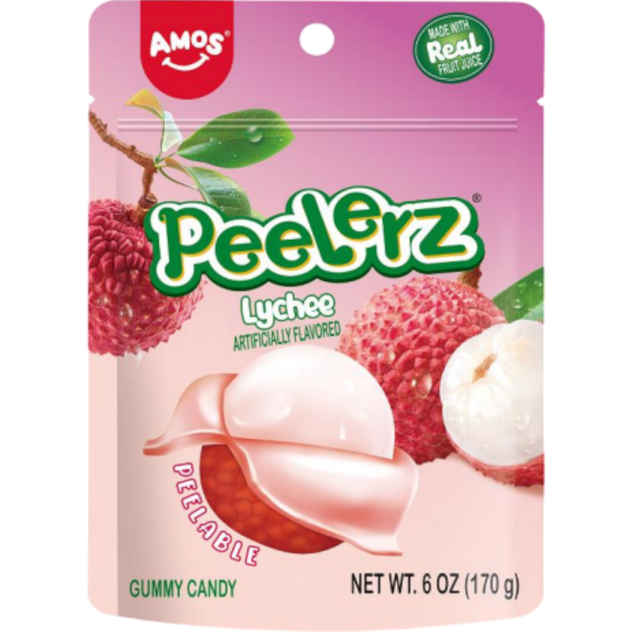 Amos Peelerz Lychee 6 oz - Candycopia