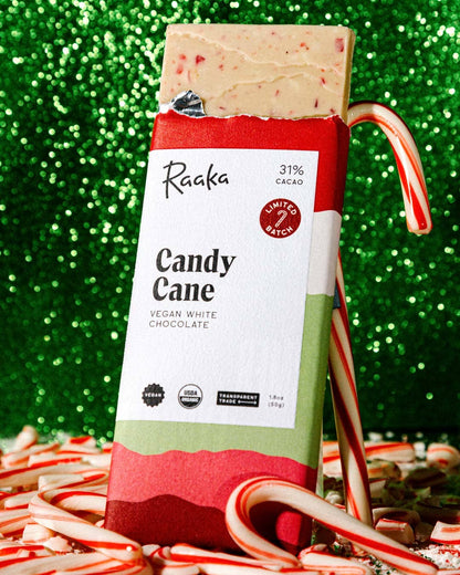 Raaka - Candy Cane White Chocolate - Christmas Holiday Limited Batch
