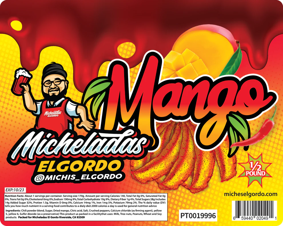 Micheladas El Gordo Spicy Mango Fruit