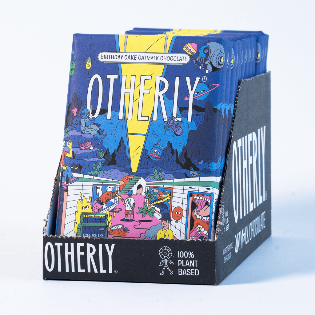 OTHERLY - Birthday Cake, Vegan Oatm*lk Chocolate Bar (130g) - Candycopia