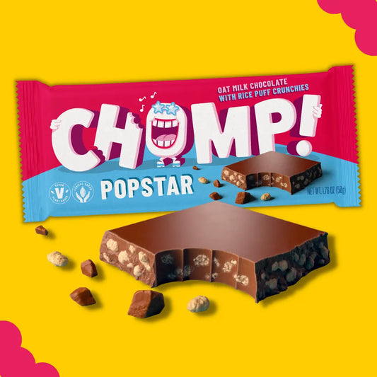 CHOMP! Popstar - Vegan Crispy Rice Milk Chocolate Bar