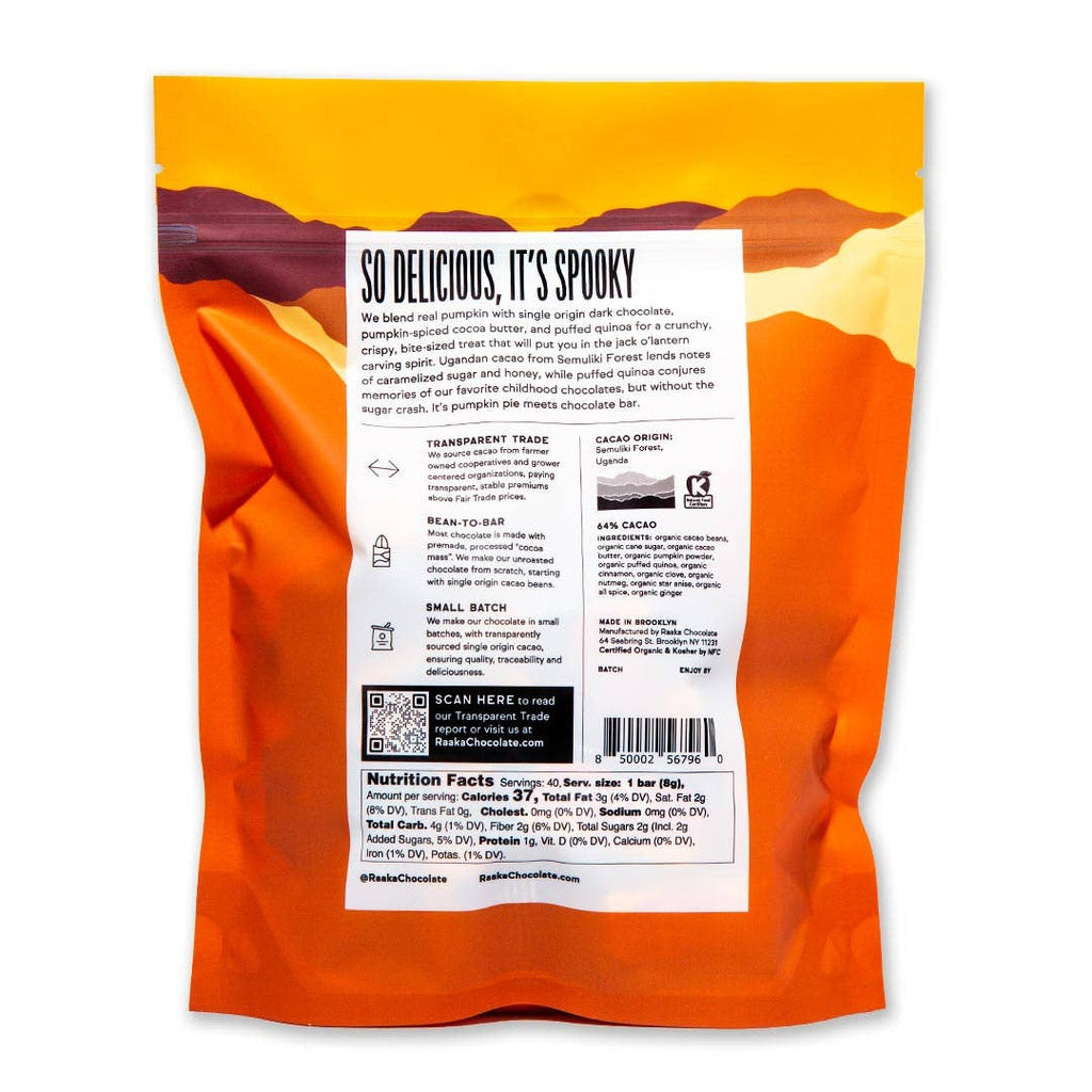 Pumpkin Crunch Mini Chocolate Bars - Fall Halloween Limited - Candycopia
