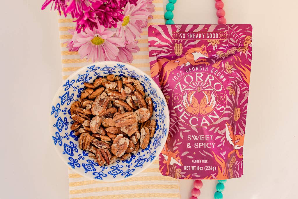 Zorro Pecans - Sweet & Spicy (Farm-Fresh, Family-Owned) - Candycopia