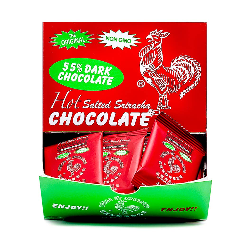 0.5 oz Sriracha 55% Dark Mini Chocolate Bar