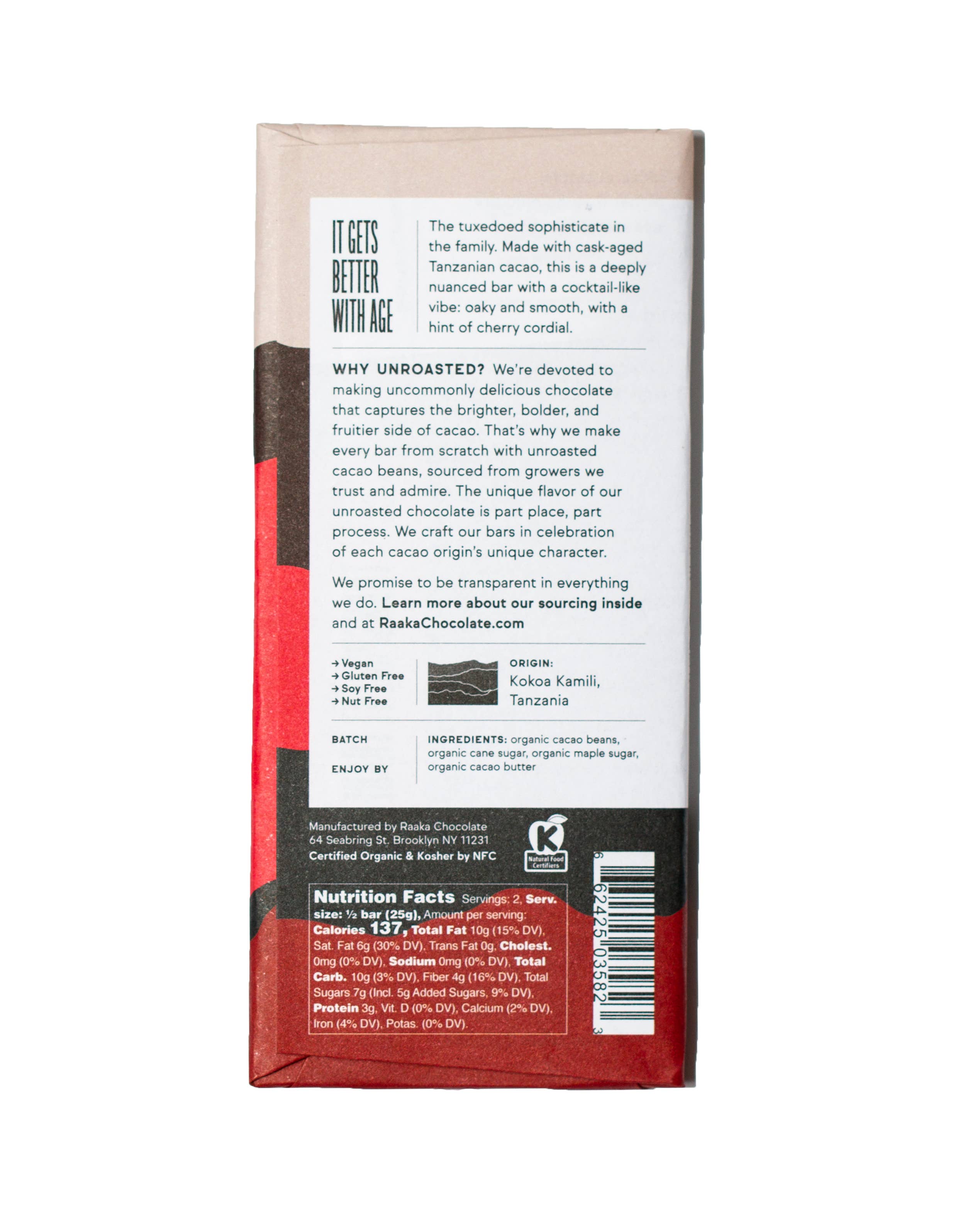 82% Bourbon Cask Aged Chocolate Bar - Candycopia