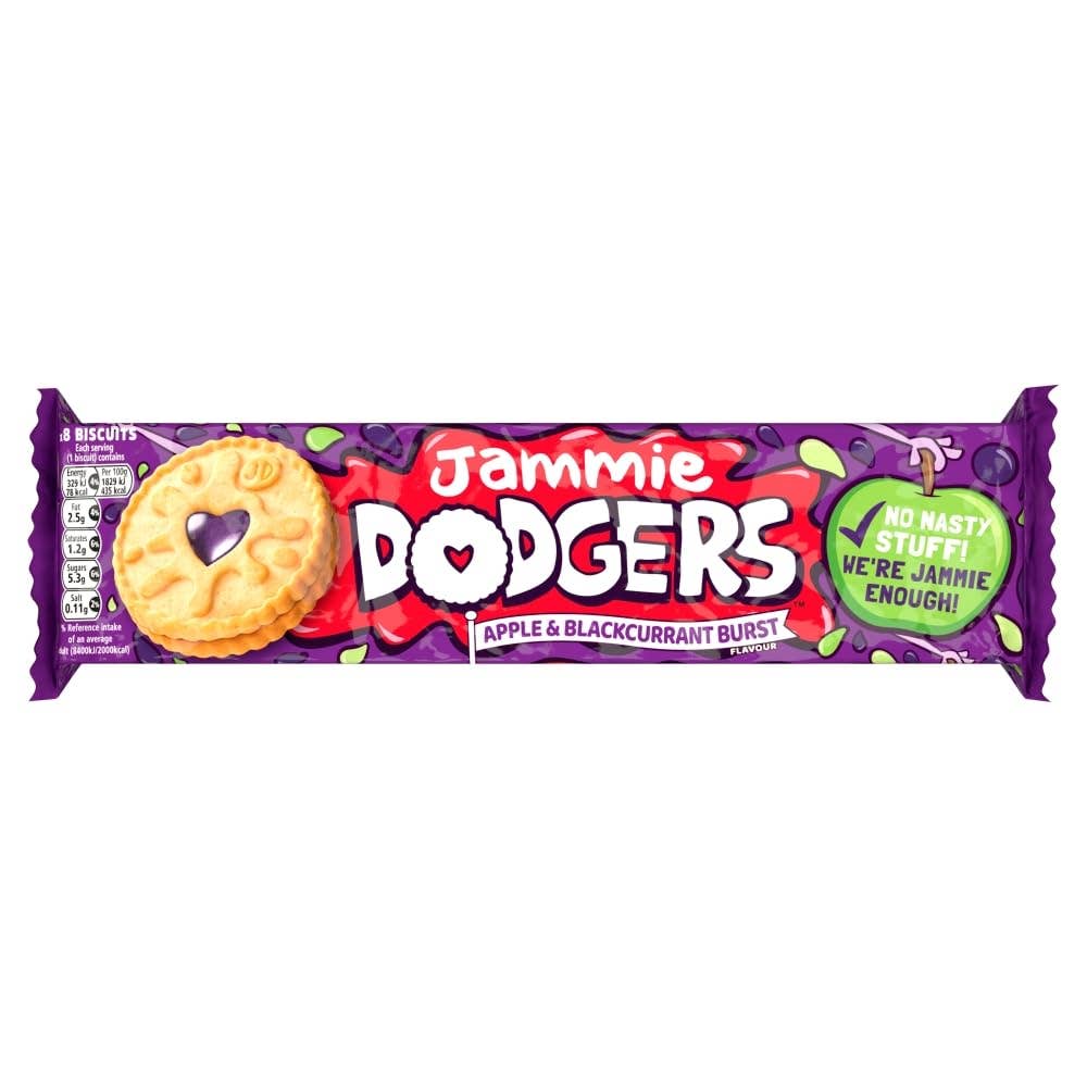 Burton’s Jammie Dodgers – Apple & Blackcurrant Biscuits - Candycopia