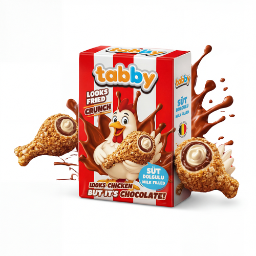 Chocolate chicken leg - made to look like crispy, realistic food, but it's candy!  Packaged in a red and white box, this TikTok trending item brings the viral chicken ice cream trend to your home!