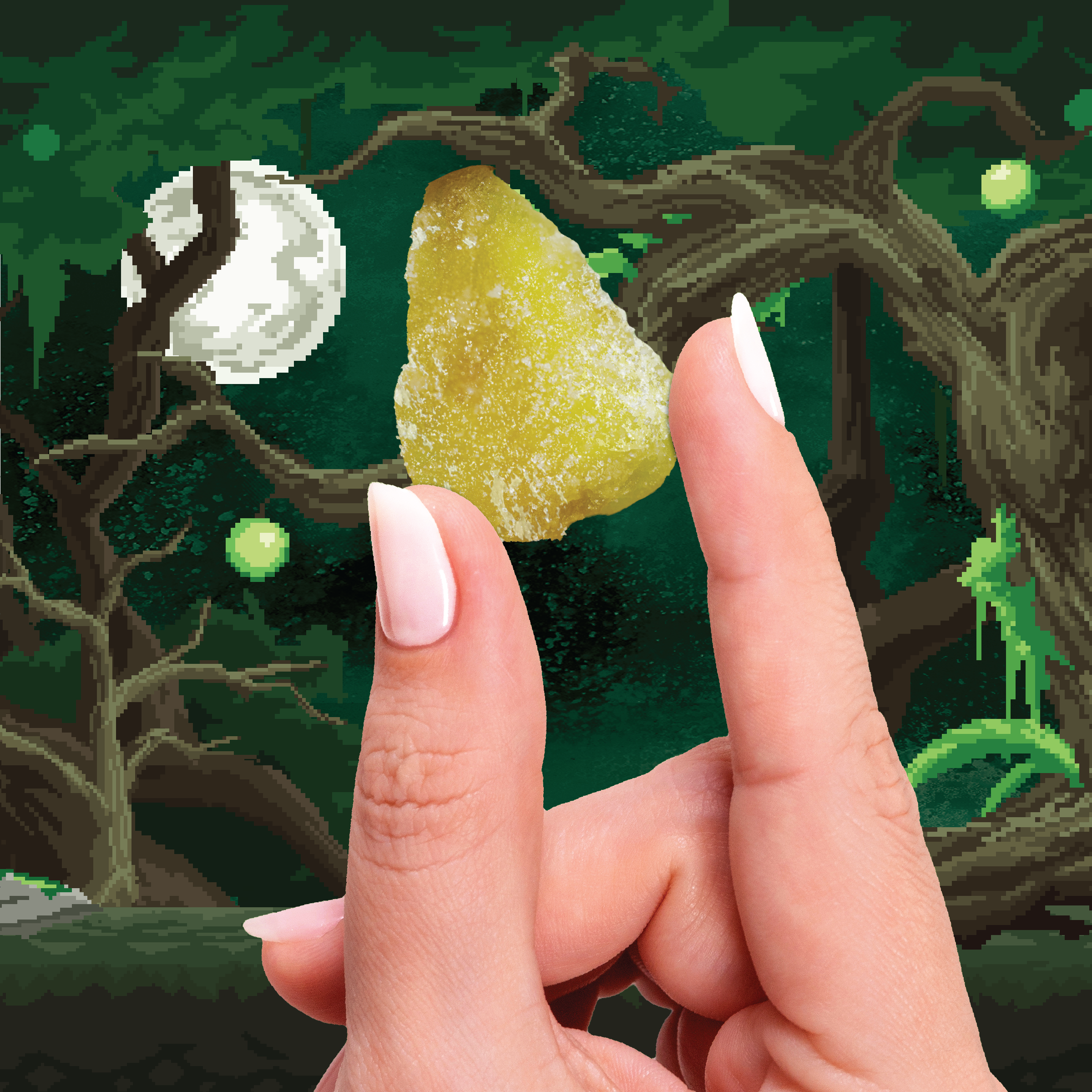 Final Boss Sour Level 4 Green Apple Close Up