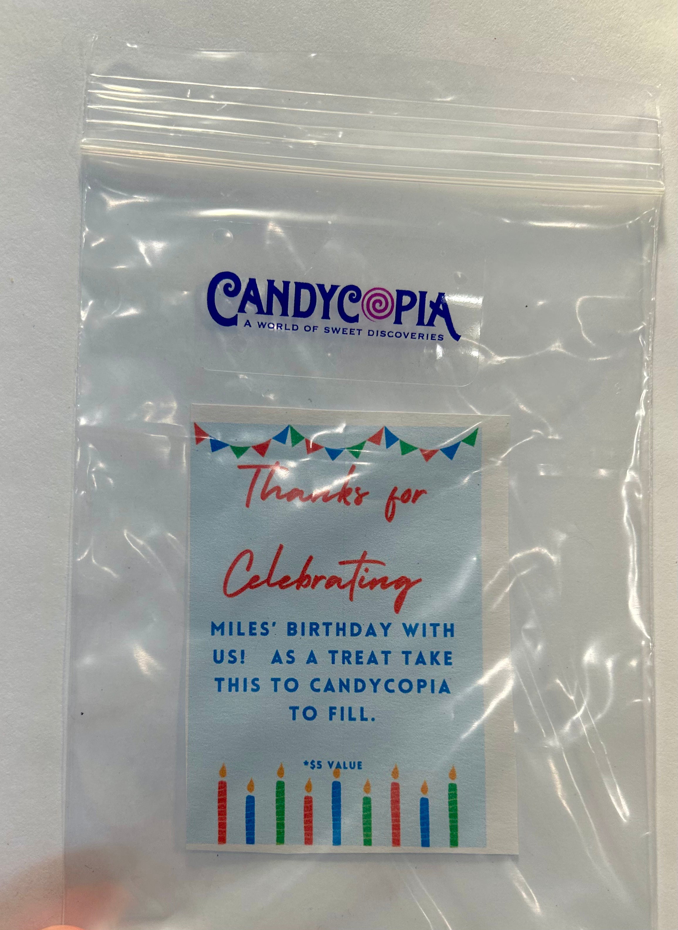 Birthday Favor Bags - Candycopia