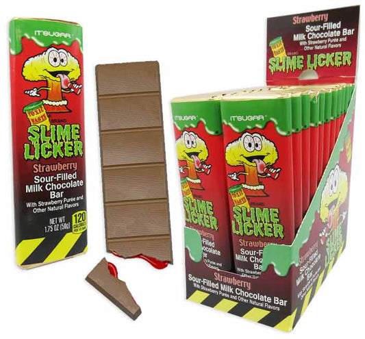 Slime Licker Strawberry Sour-Filled Milk Chocolate Bar