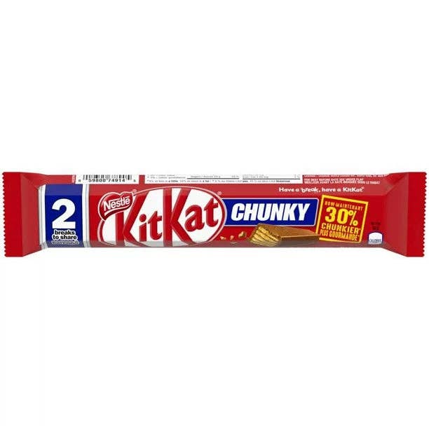 KitKat Chunky chocolate bar packaging on a white background