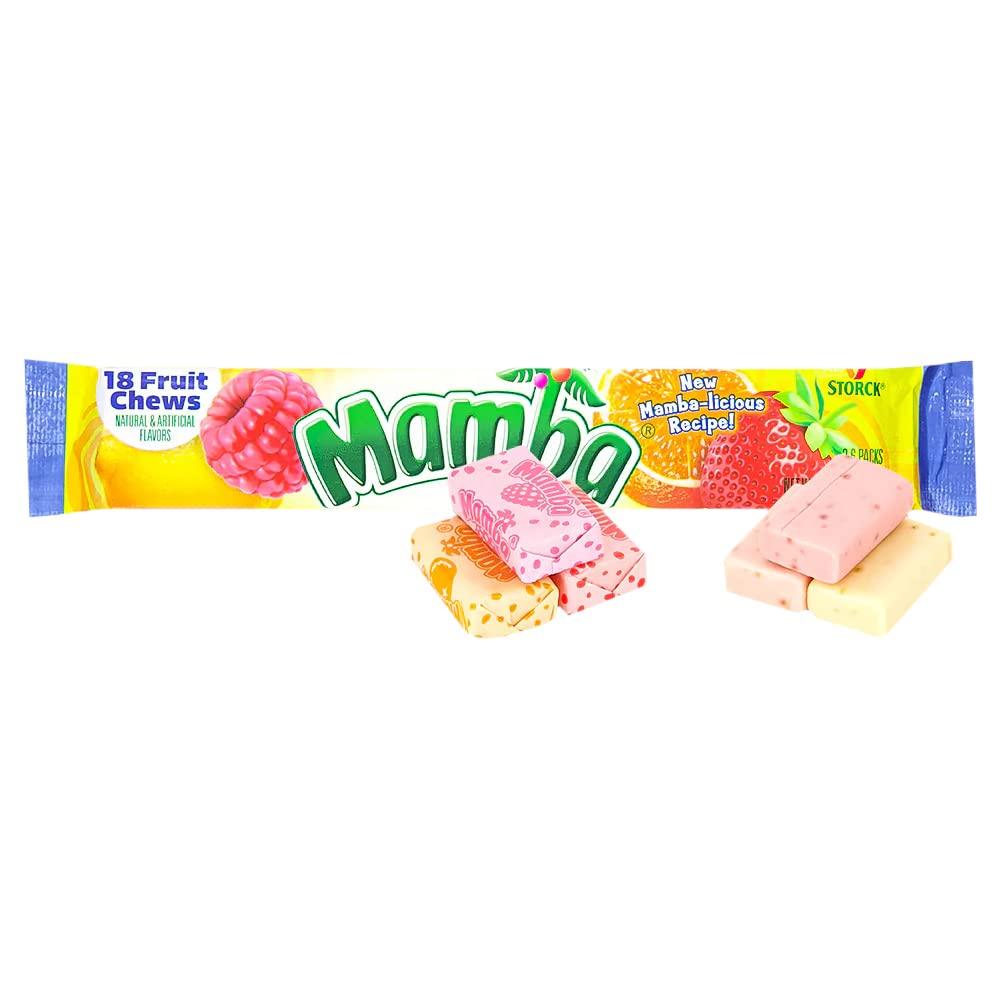 Mamba - 18 Fruit Chews - Lemon - Raspberry - Orange -Strawberry (2