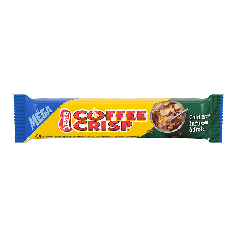 Nestle Coffee Crisp package on a white background