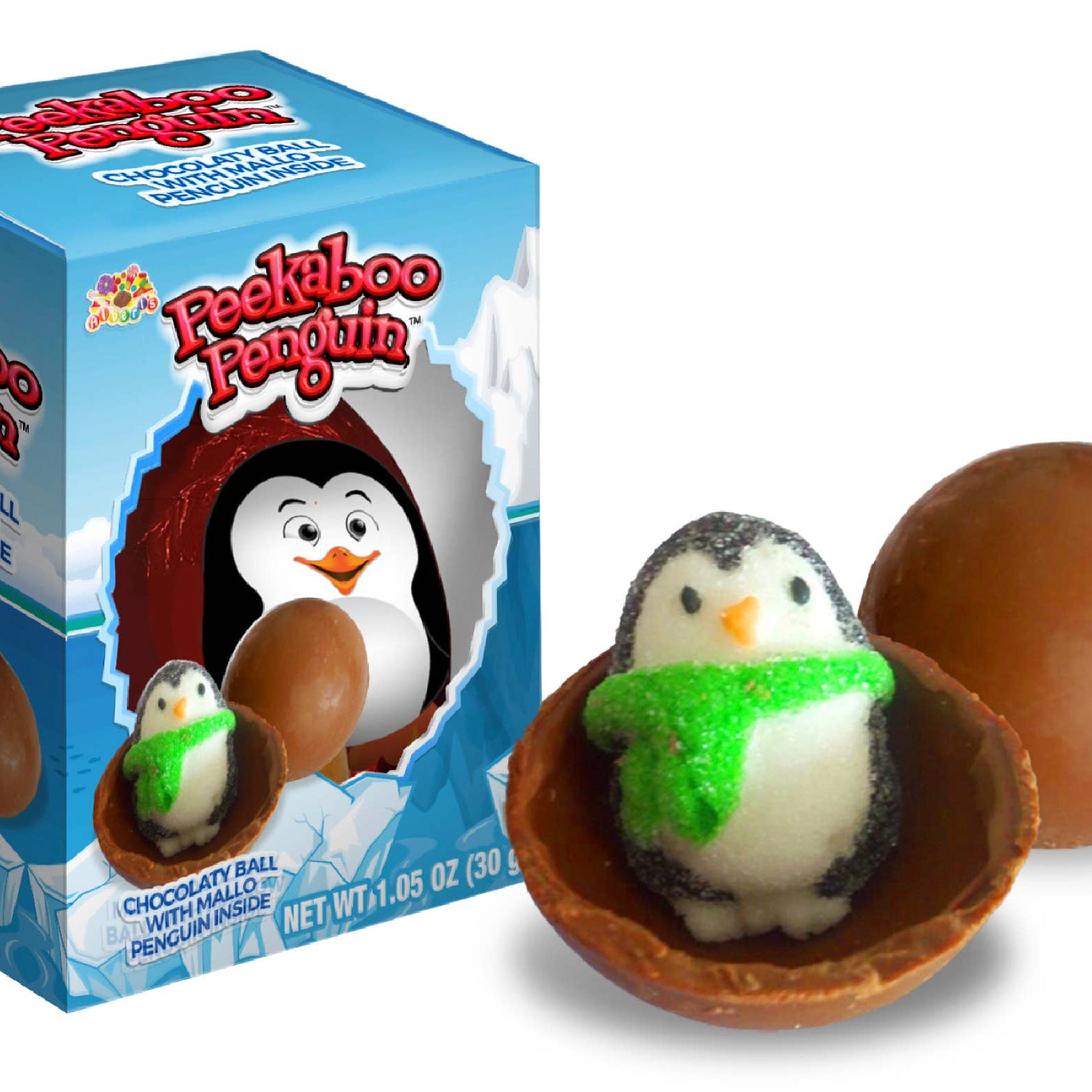 Peek-A-Boo Penguin: Marshmallow Surprise in Chocolate Shell - Candycopia