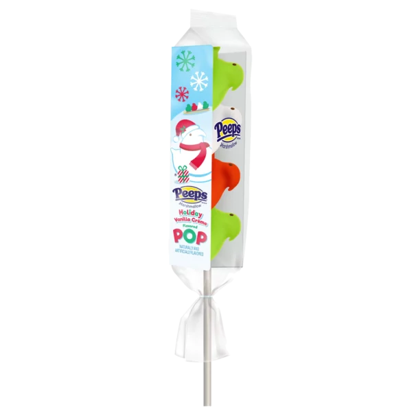 Peeps holiday ice cream pop packaging on a white background
