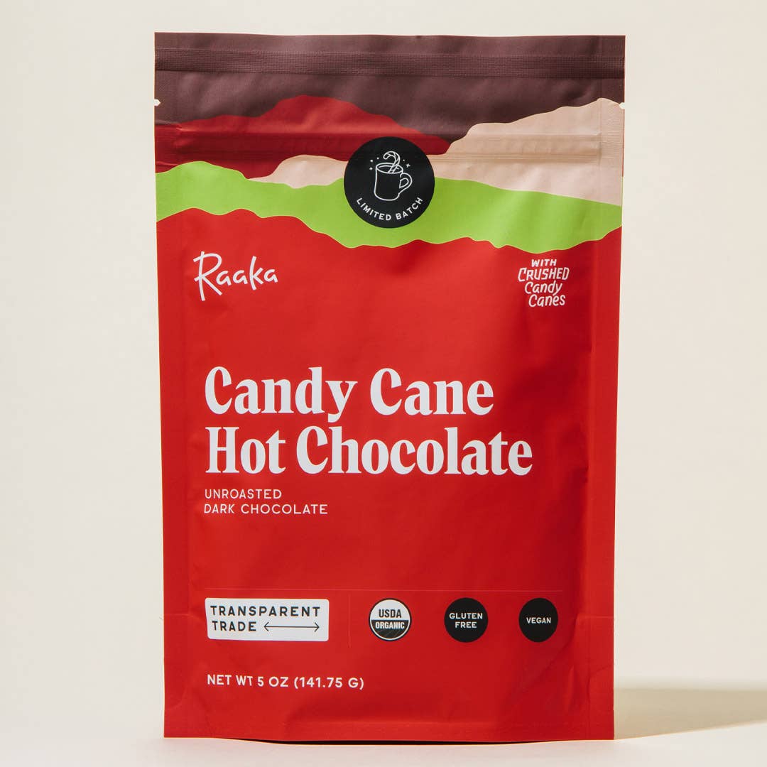 Raaka - Candy Cane Hot Chocolate Mix - Candycopia