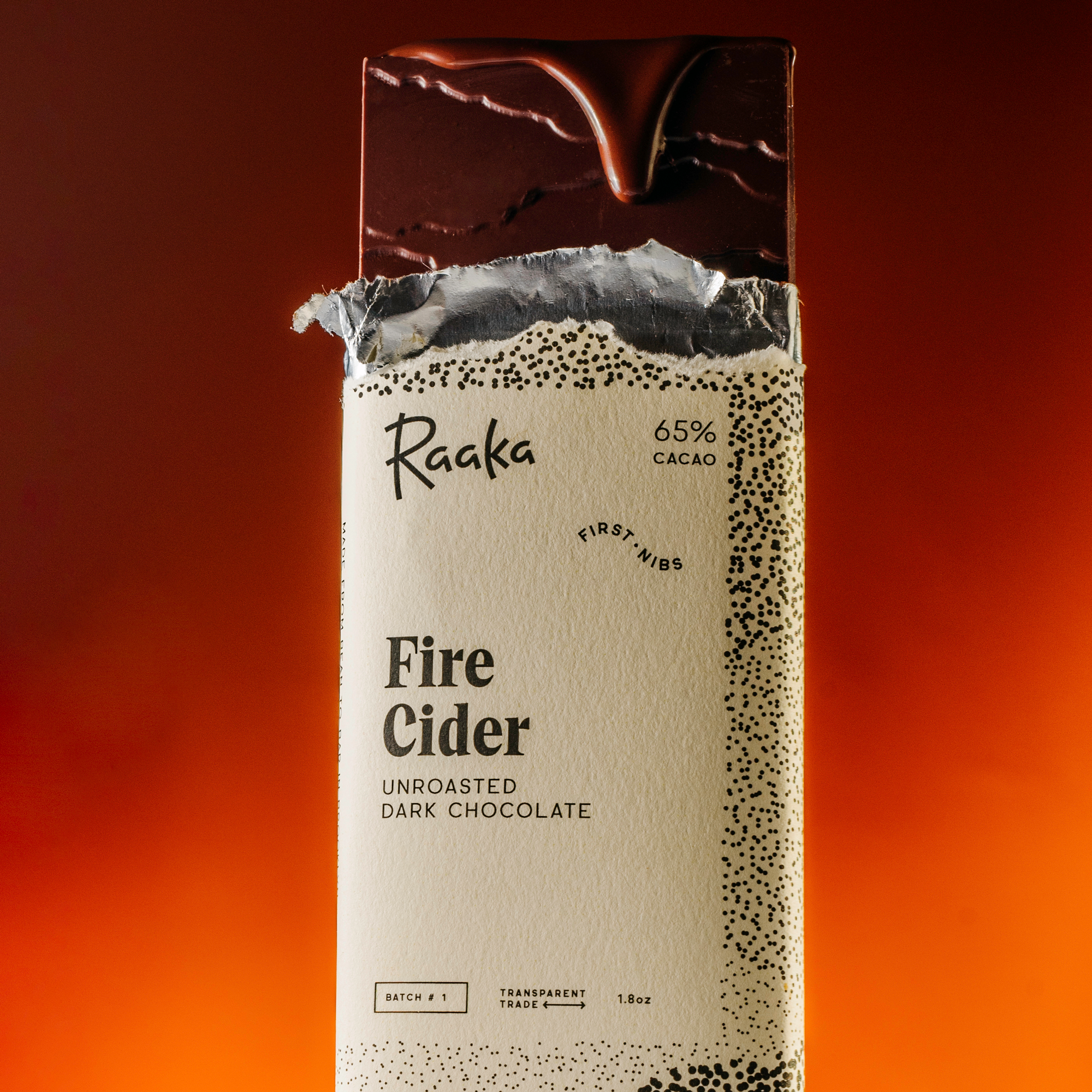 Raaka - Fire Cider Dark Chocolate Bar - Candycopia