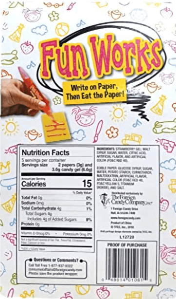 Fun Works Edible Note Paper Fun Works: Write & Eat Paper Candy
