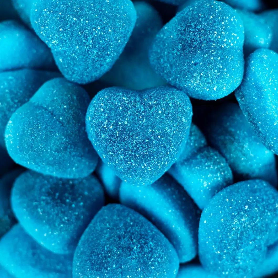Sour Blue Raspberry Gummy Hearts (6oz) - Candycopia