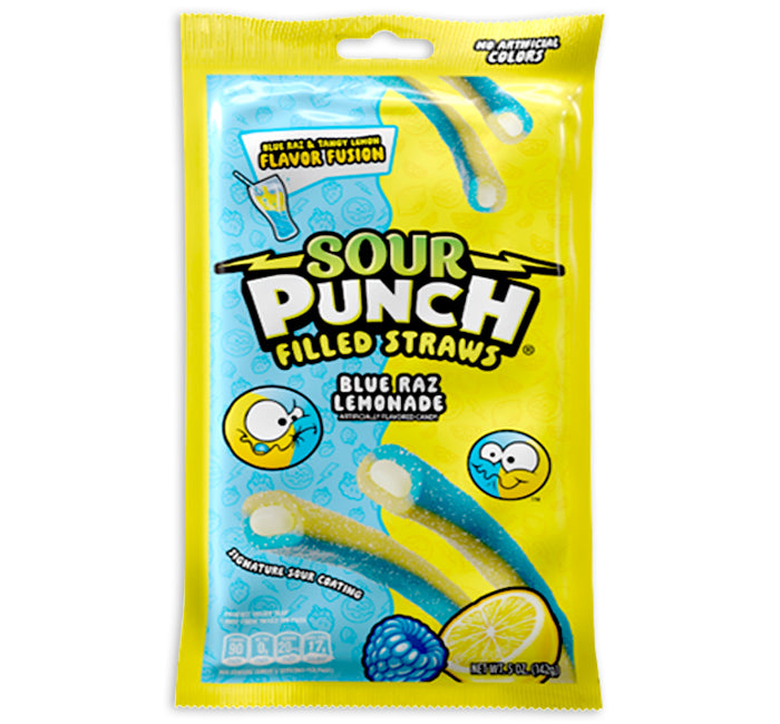 Sour Punch Filled Straws - Blue Raz Lemonade Sour Punch Filled Straws - Blue Raz Lemonade