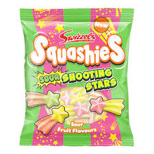 Packaged Squashies gummy bears with colorful design on a white background