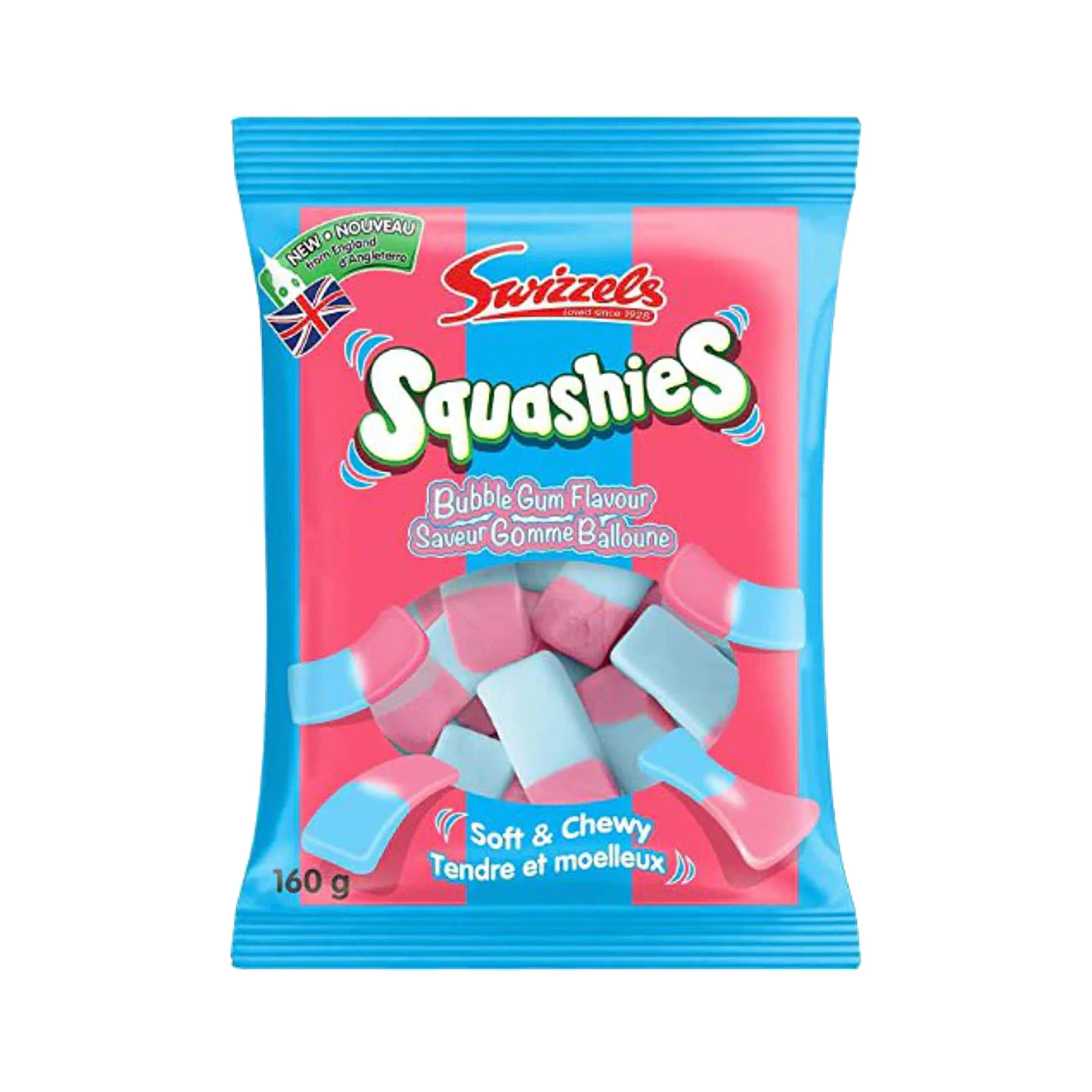 Swizzles Squashies, Bubble Gum Flavor (UK) 160g - Candycopia