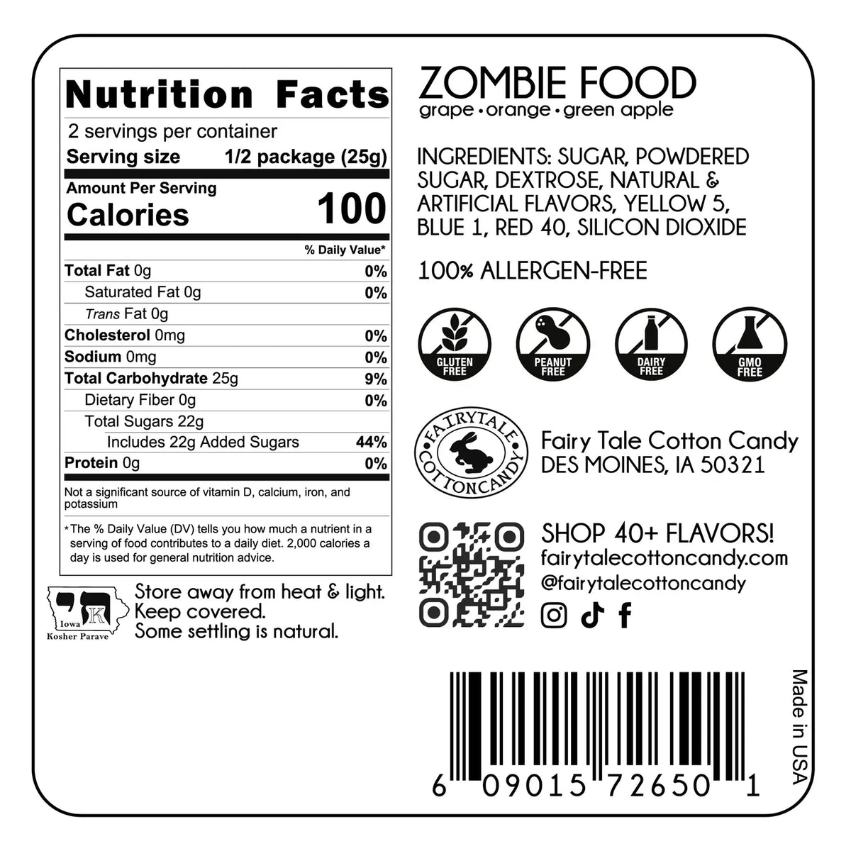 Zombie-Food-Cotton-Candy-Label