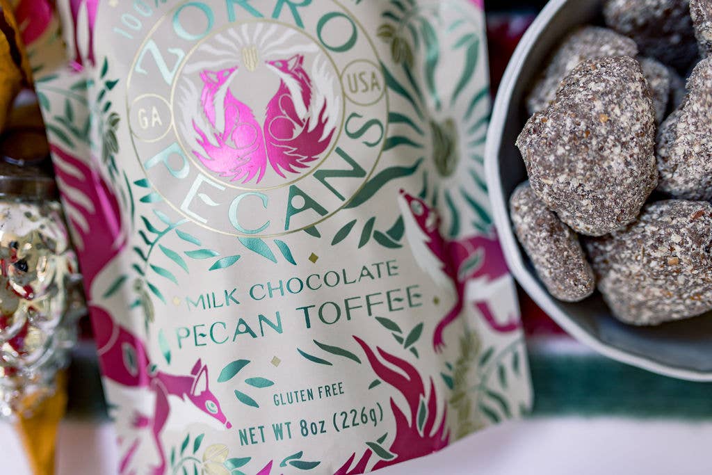 Zorro Pecans - Milk Chocolate Pecan Toffee - Candycopia