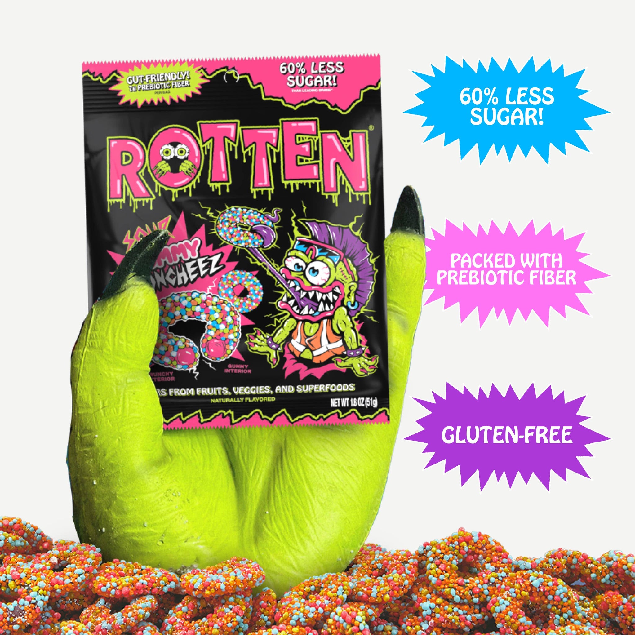 NEW Sour Gummy Cruncheez 1.8oz - 8 Pack - Candycopia
