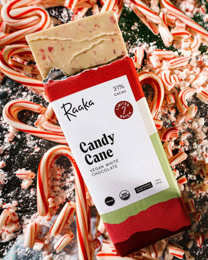 Raaka - Candy Cane White Chocolate - Christmas Holiday Limited Batch