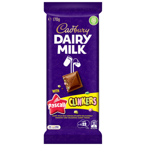 Cadbury Dairy Milk Pascall Clinkers Australia