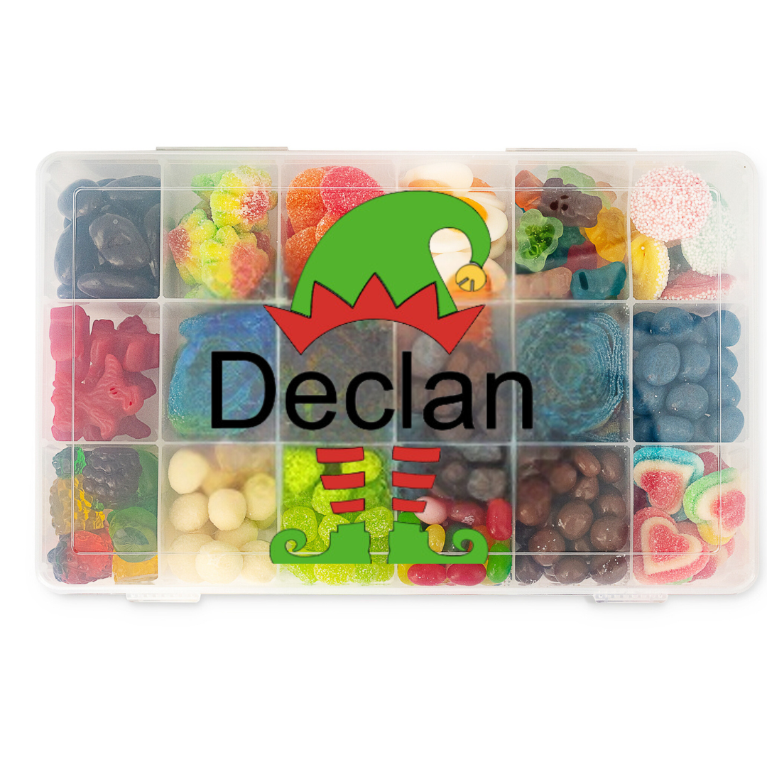 Personalized Holiday Candy Tackle Box - Candycopia