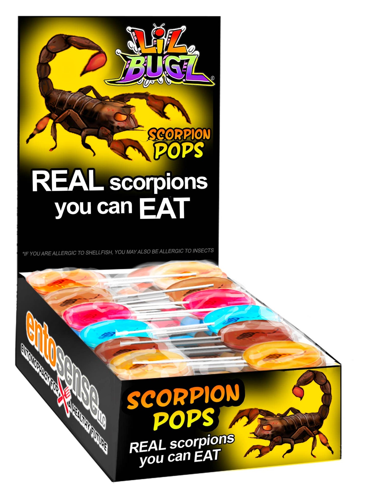 Scorpion Pops | Real Scorpions Encased in a Candy Sucker: Cotton Candy
