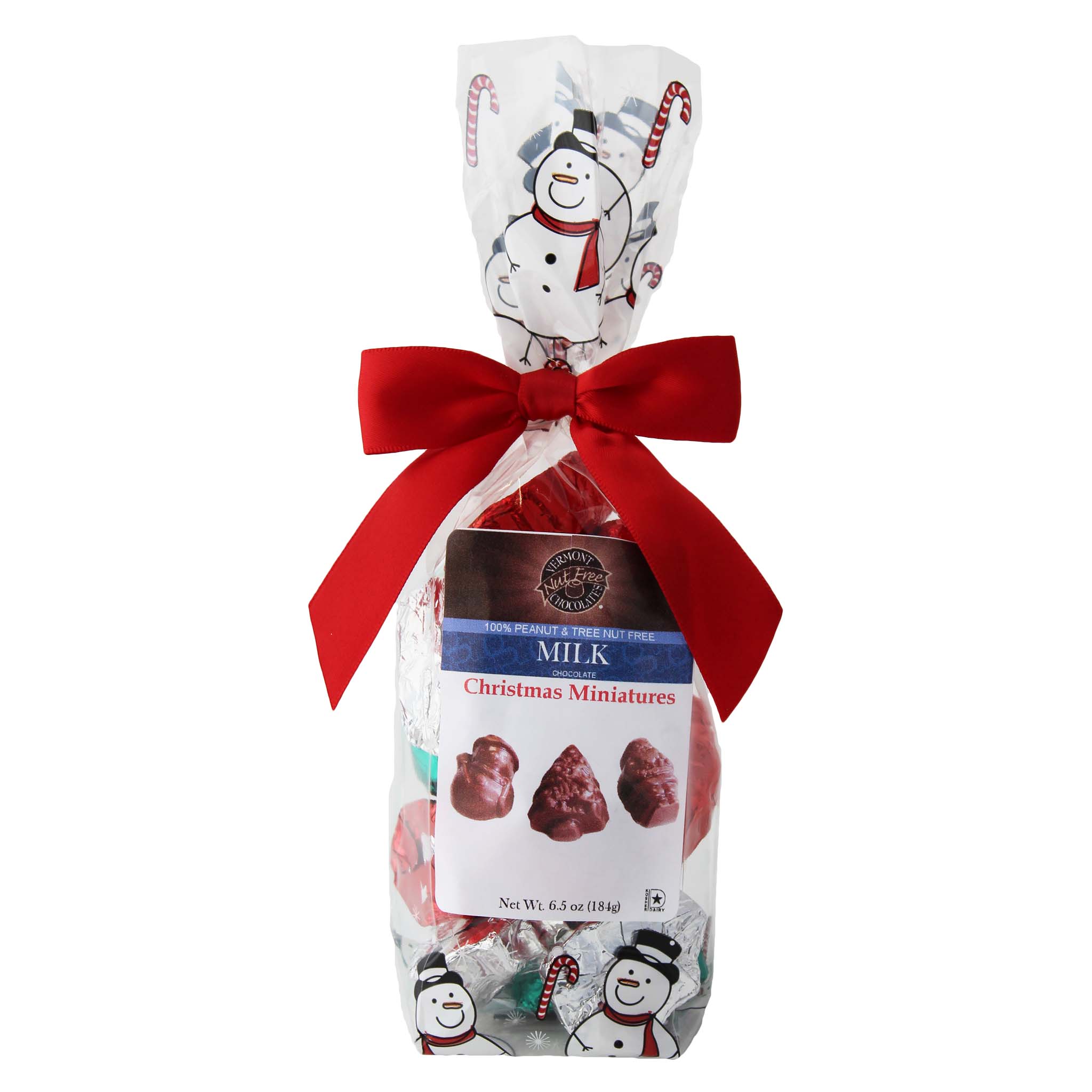 Vermont Nut-Free Chocolates - Solid Chocolate Christmas Miniatures: Milk - Candycopia
