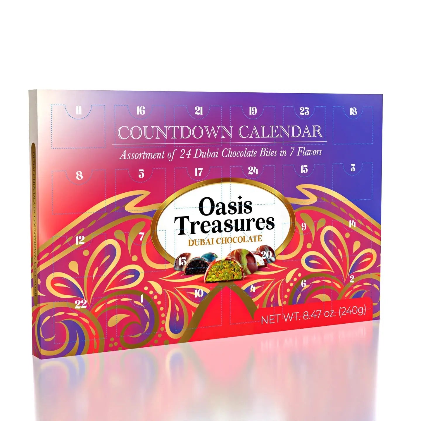 Dubai Chocolate Bites 24-Day Countdown Calendar - Candycopia