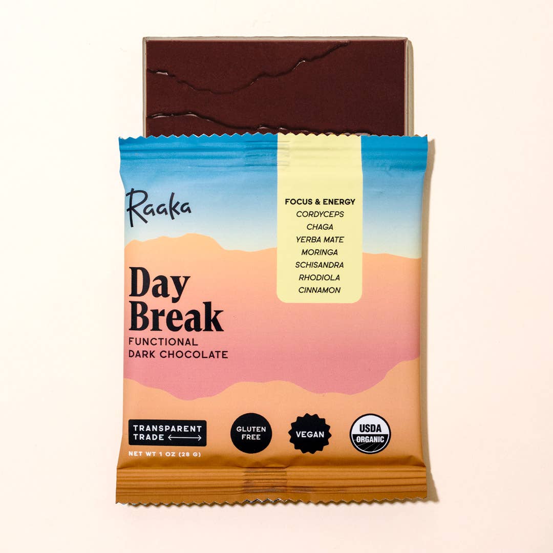 Day Break Functional Dark Chocolate Bar - Candycopia