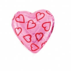 Four heart-shaped objects with decorative patterns on a white background