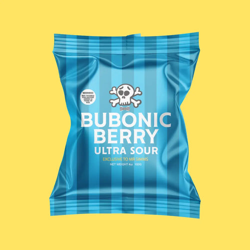 Front packaging of a 100g bag of Mr