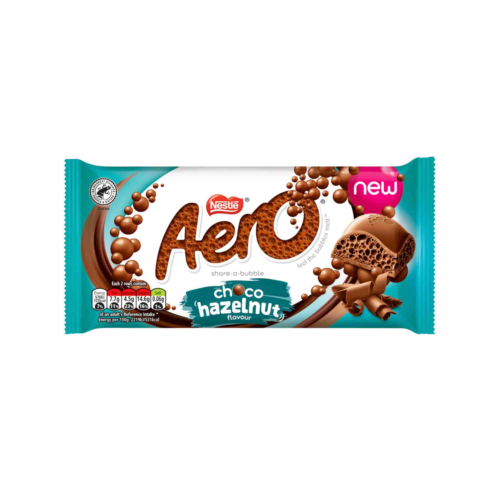 Aero Choco Hazelnut Bar, Sharing Size (UK) 90g - Candycopia