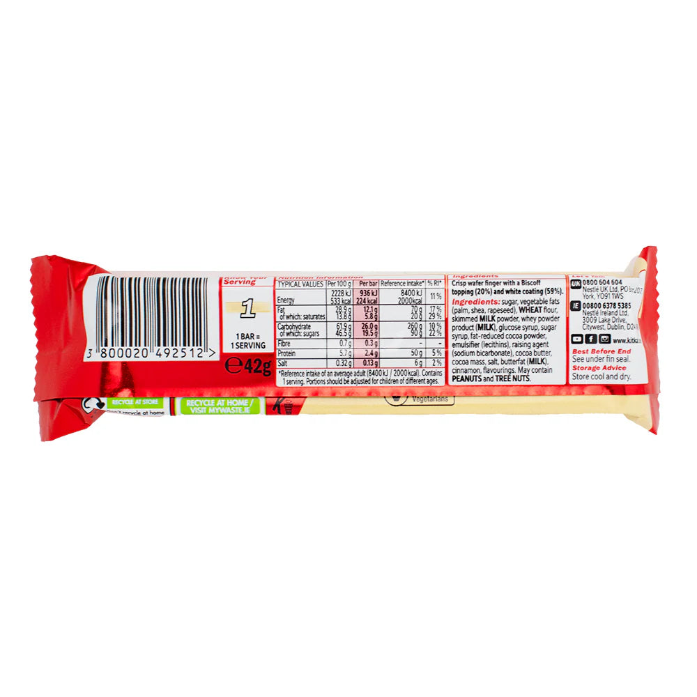 Bar of chocolate with a red wrapper on a white background