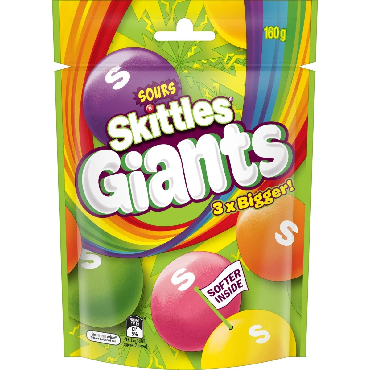 Skittles GIANTS Crazy Sours (UK) - Candycopia