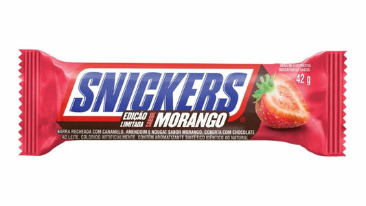 Snickers Morango (Strawberry), 42g (Brazil)